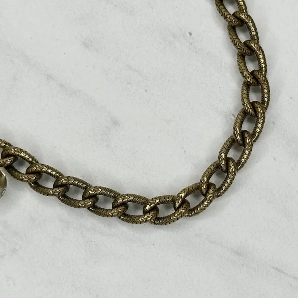 Chain Link Fringe Smoky Bead Drop Belt Gold Tone Extra Small/Small (XS/S) ✨